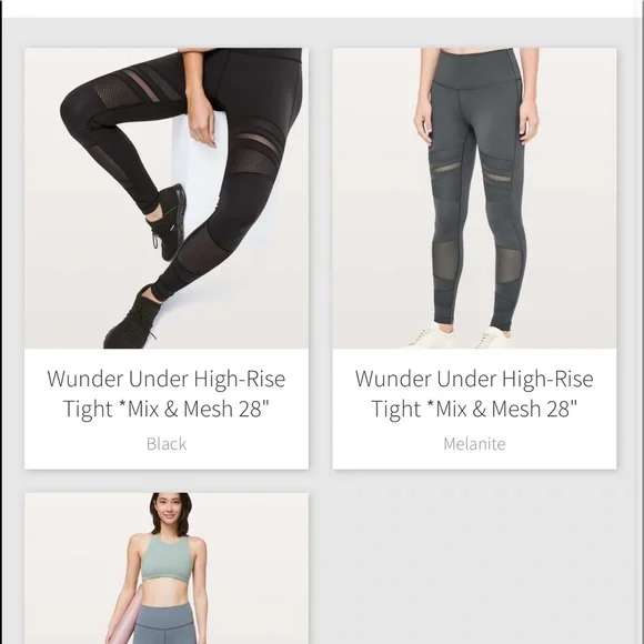 Lululemon Wunder Under High-Rise Tight *Mix & Mesh 28" - Picture 4 of 8